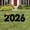 Big Dot of Happiness Gold 2026 Graduation Party Yard Signs - Outdoor Lawn Decorations - 2026